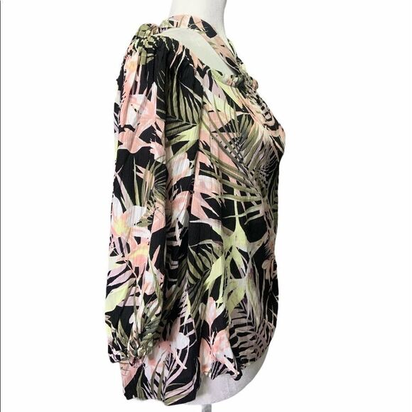 𝅺cece Tropical Off The Shoulder Halter Long Sleeve - Picture 12 of 12